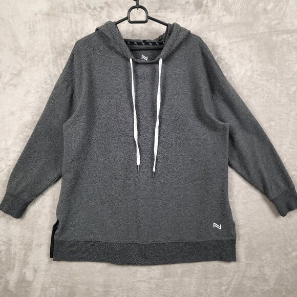 Nola Hooded Sweatshirt Gray Cotton Blend Womens Size 1X - Picture 1 of 13